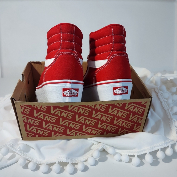 Van's Filmore Hi Top Tango Red Platforms  size 6 - Picture 4 of 8
